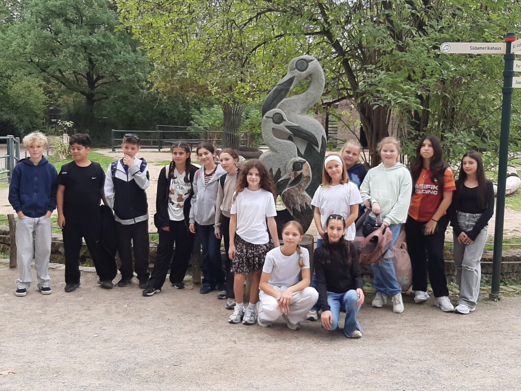 Wie viele Kakaobäume benötigen wir für unseren Jahresschokokonsum? Auf die Jagd nach Zahlen machte sich eine Gruppe von Mathematikschülerinnen und –schülern des Jahrgangs 6 im Zoo Krefeld. Der Ausflug war eine Anerkennung für besonders gute Projektarbeiten zum Thema „Mathe im Zoo“.
